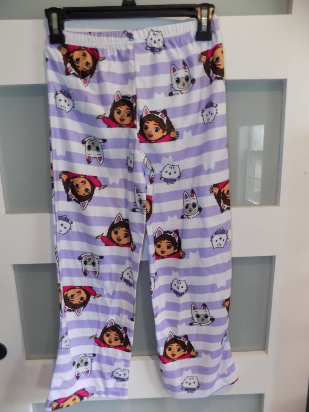 Gabby's Dollhouse Purple/White Striped 2PC Pajama Set Size 10 Girl's NEW - Picture 4 of 5